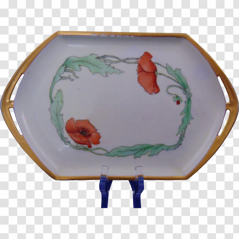 Porcelain - Platter - Hand Painted Hydrangea Transparent PNG