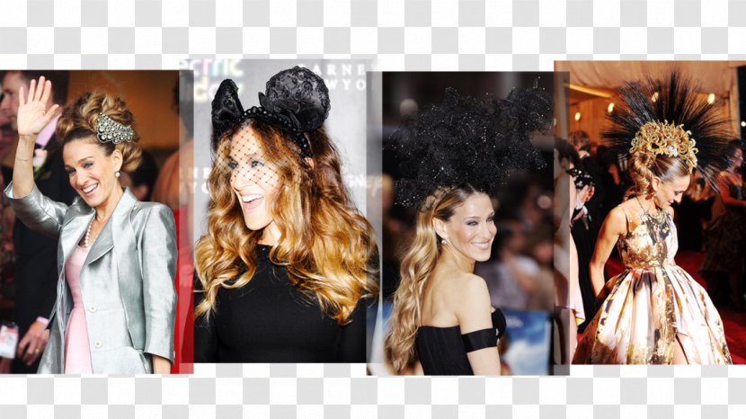 Headpiece Headgear Long Hair Haute Couture Collage - Frame - Sarah Jessica Parker Transparent PNG