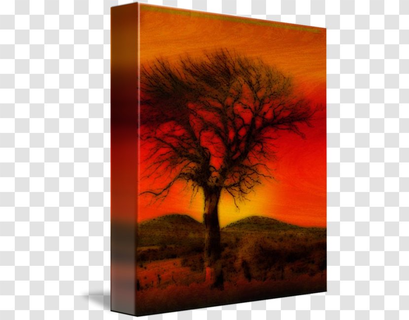 Painting Oil Pastel Drawing Paint - Modern Art - Tree On Canvas Transparent PNG