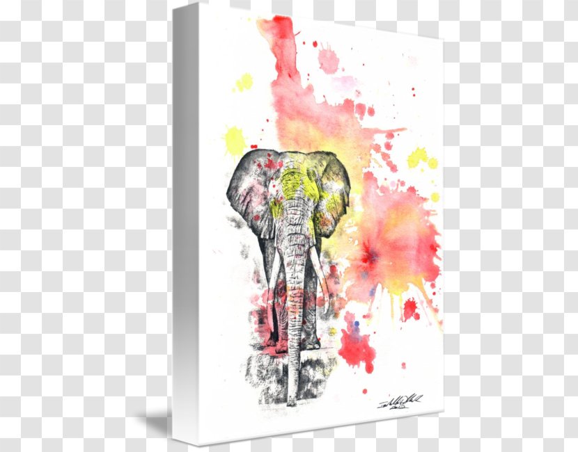 Watercolor Painting Art Elephant Canvas Print - Museum - Painted Transparent PNG