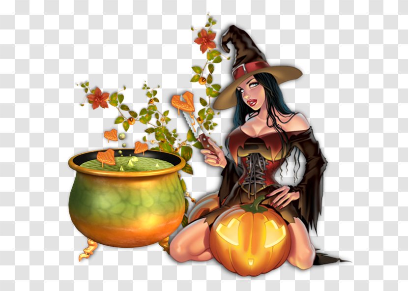 Pumpkin Halloween Witch Calabaza GOURD+m - Silhouette Transparent PNG