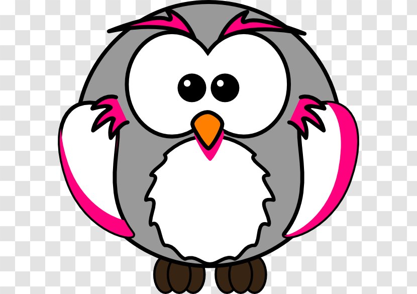 Owl Bird Cartoon Clip Art - Pink Transparent PNG