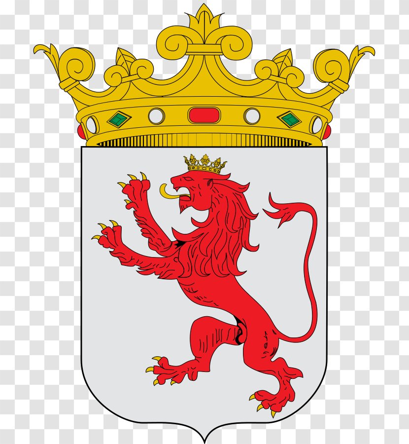 Kingdom Of León San Andrés Del Rabanedo Coat Arms Crest - Red - Rey Leon Transparent PNG