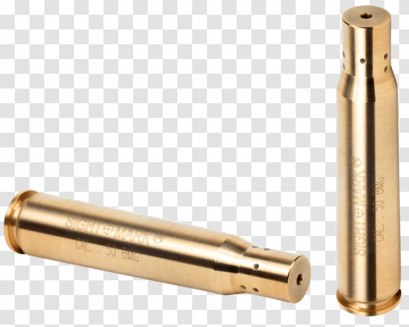 Bullet .50 BMG Boresight Caliber .45 ACP - Brass - Laser Transparent PNG