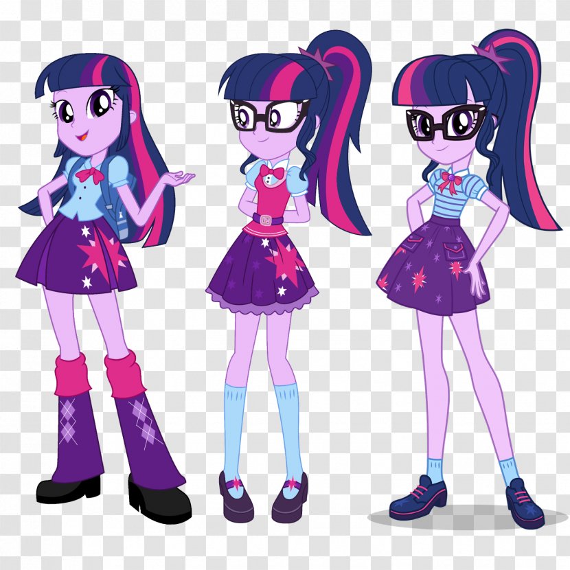 Pinkie Pie Twilight Sparkle Sunset Shimmer Pony Equestria - Magenta - My Little Girls Rainbow Rocks Transparent PNG