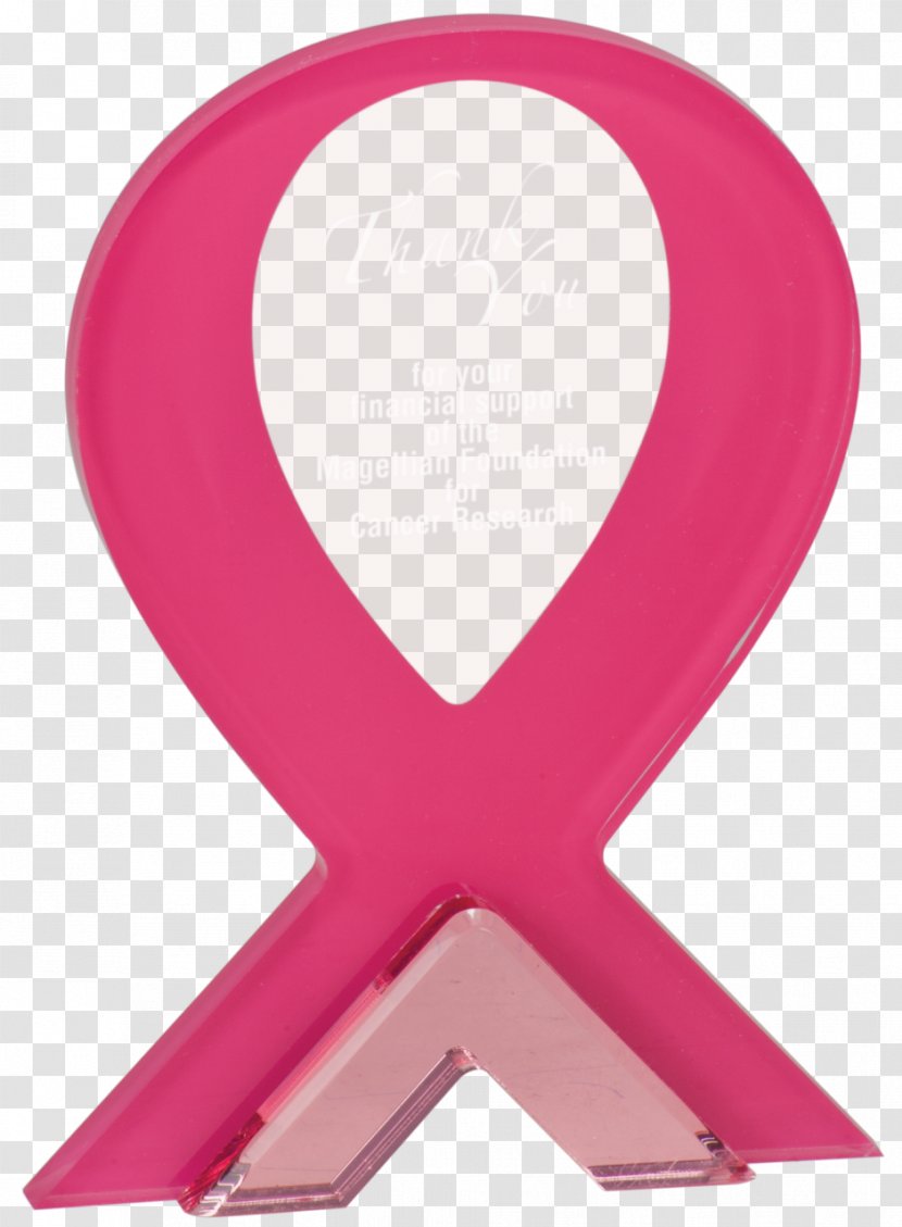 Award Poly Awareness Ribbon Pink - Acrylic Trophy Transparent PNG