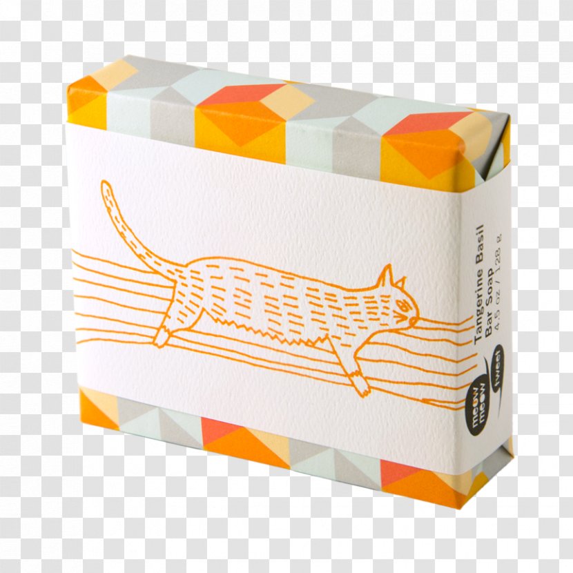 Meow Tweet Bar Soap Basil Product Design Orange - Box - Tea Bag Favors Transparent PNG