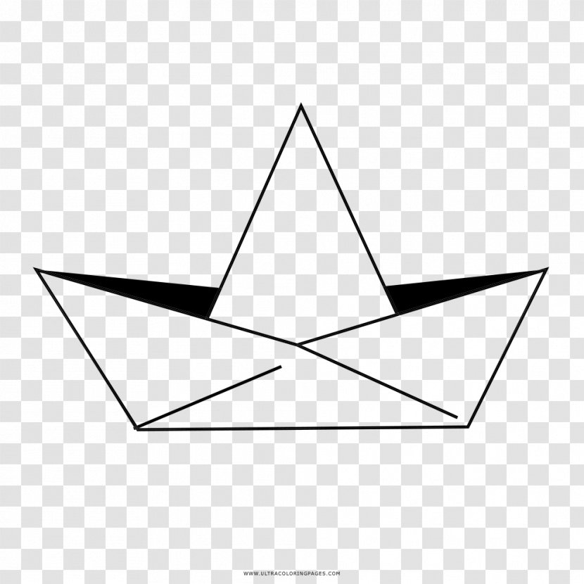 Triangle Paper Line Art Point - Area - Boat Transparent PNG