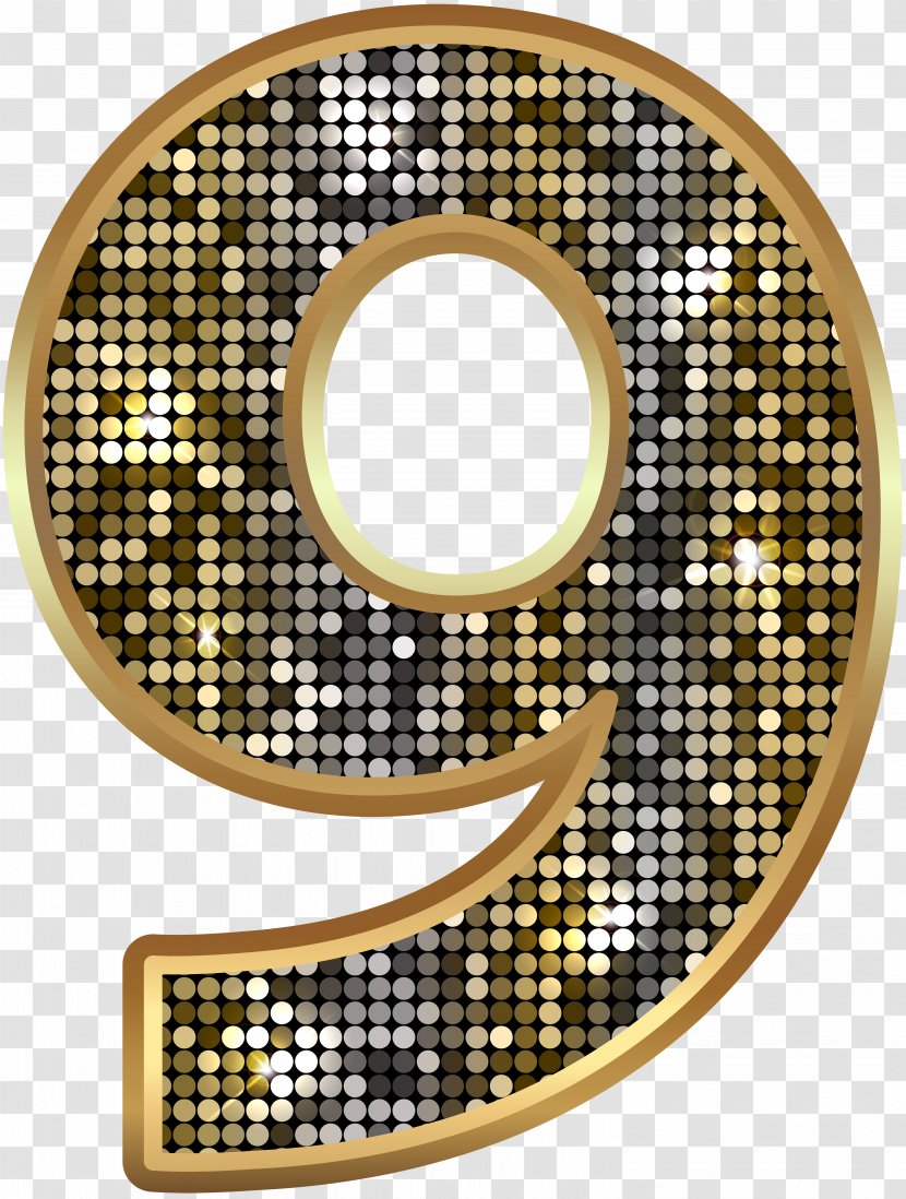 Number Clip Art - Product Design - Nine Deco Gold Image Transparent PNG