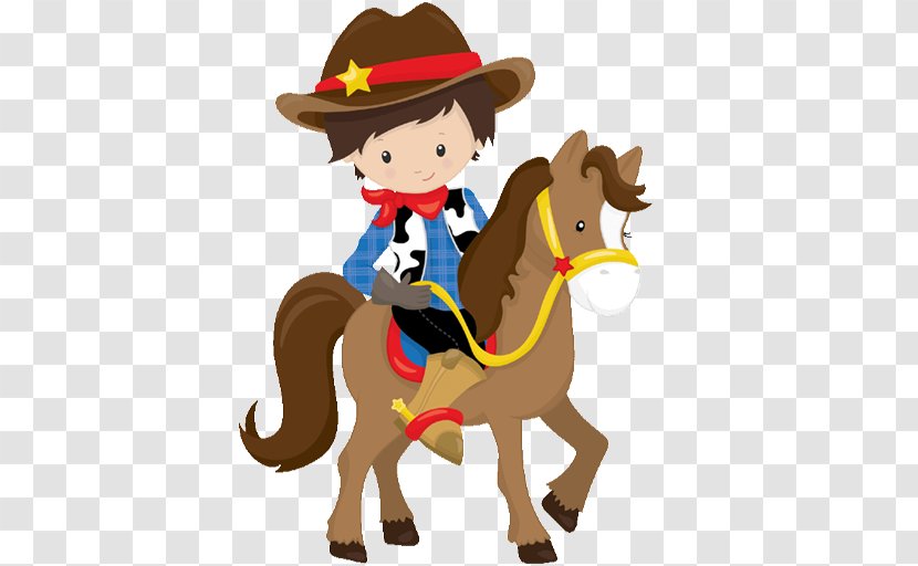 Cowboy Western Horse Party Birthday - Mustang Transparent PNG