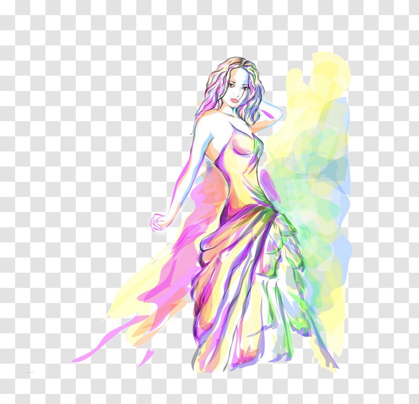 Photography Drawing Fashion Illustration - Silhouette - Hand-painted Dancers Transparent PNG
