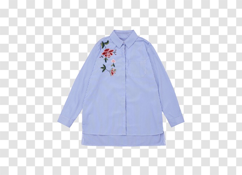 Sleeve Polar Fleece Bluza Jacket Outerwear - White - Embroidered Strips Transparent PNG
