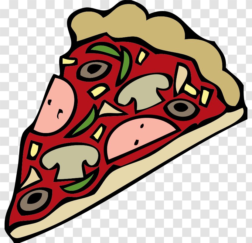 Pizza Italian Cuisine Vegetarian Burrito Clip Art - Cartoon Slice Transparent PNG