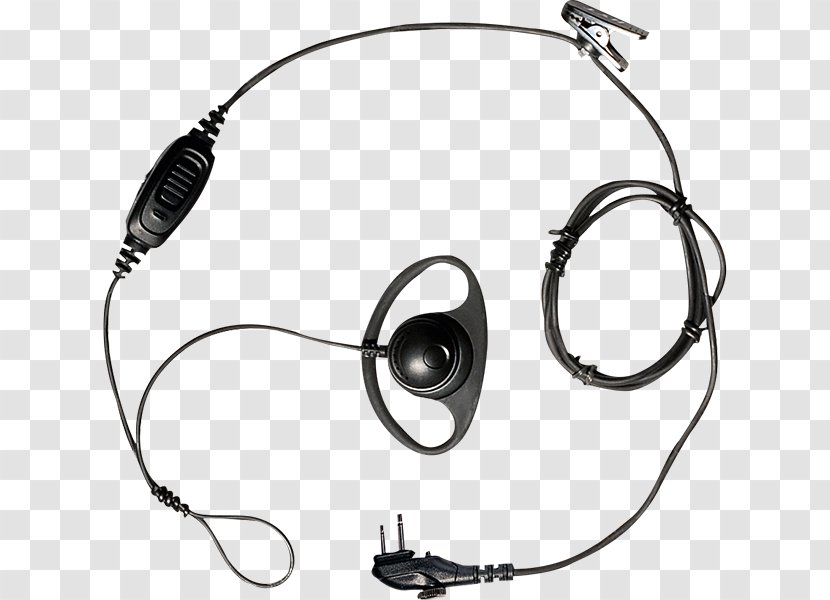 Headphones Microphone Hytera Audio Digital Mobile Radio - Technology - Wearing A Headset Transparent PNG