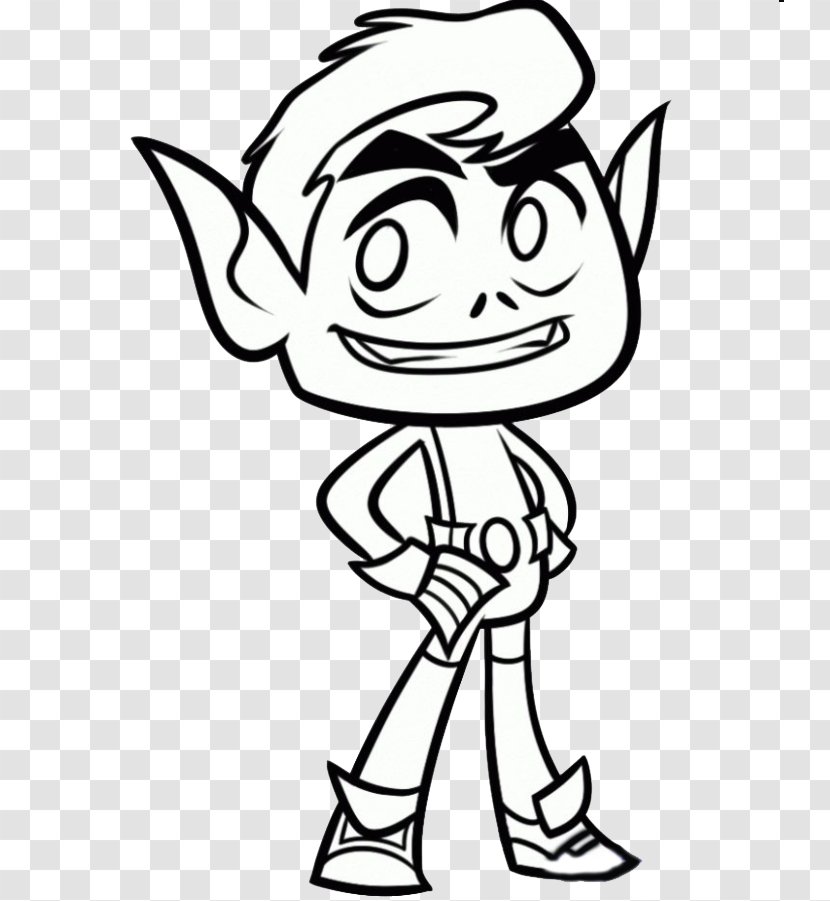 Beast Boy Coloring Book Drawing Child Teen Titans - Silhouette Transparent PNG