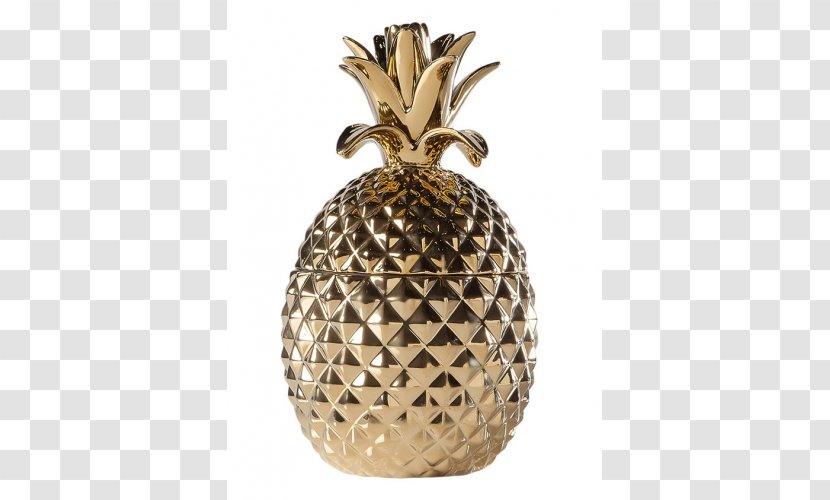 Pineapple Gold Ceramic Metallic Color Transparent PNG