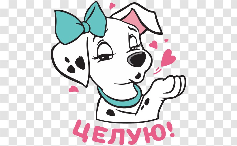 Non-sporting Group Dalmatian Dog Sticker Telegram 101 Dalmatians - Cartoon - Dalmations Transparent PNG