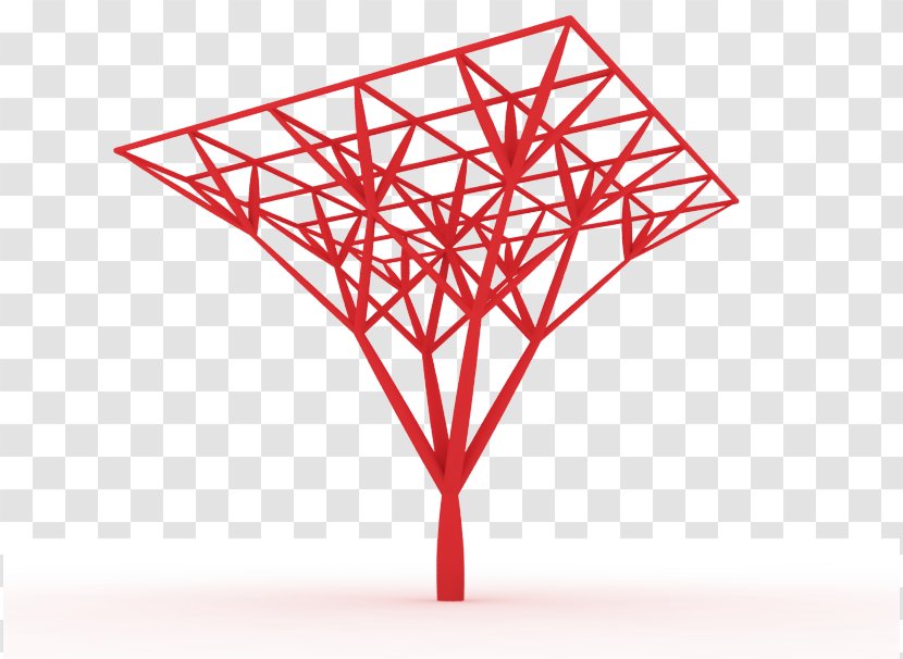 Tree Structure Architecture Parametric Design - Red - Realvnc Transparent PNG