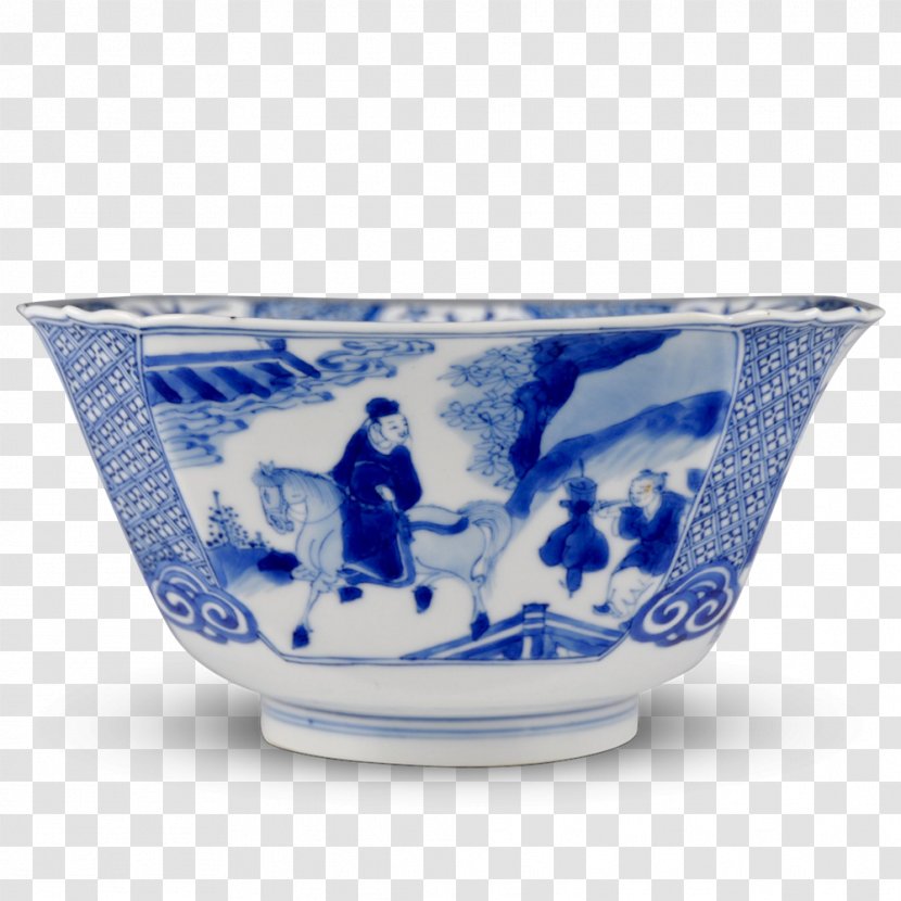 Blue And White Pottery Ceramic Saucer Cobalt Bowl - Cup Transparent PNG
