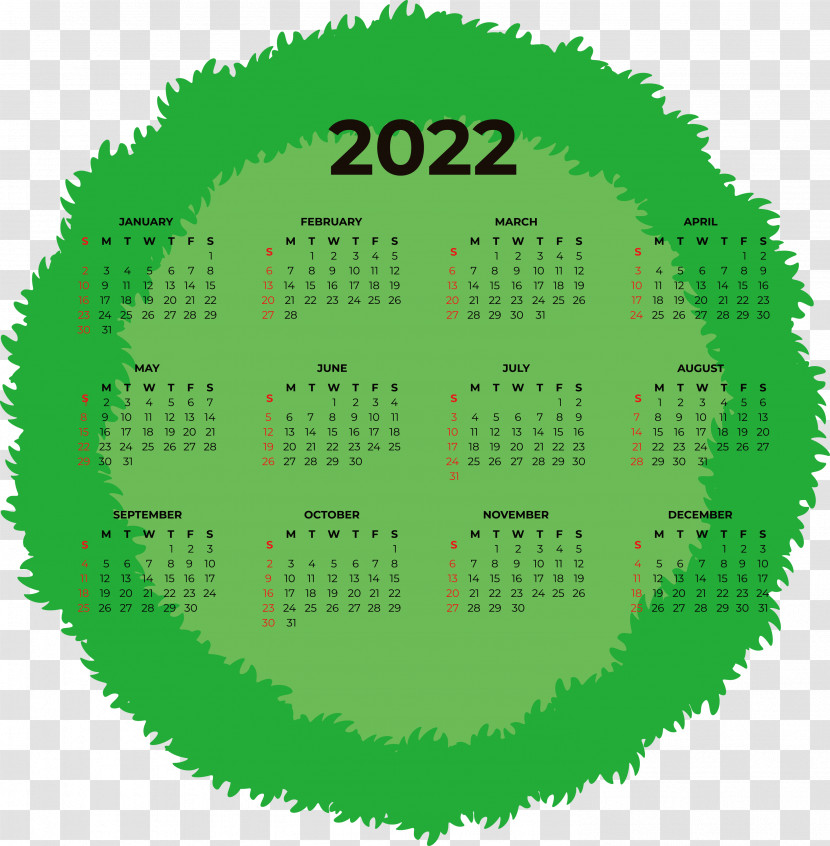 2022 Calendar 2022 Printable Yearly Calendar Printable 2022 Calendar Transparent PNG