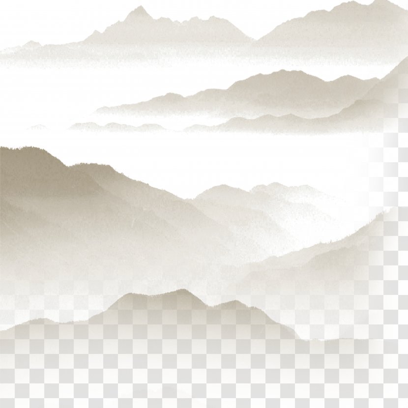 Chinese Painting Landscape - Wash Mountain Transparent PNG
