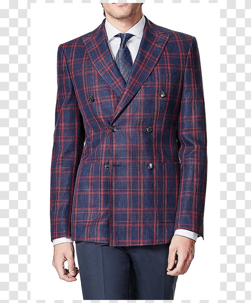 Suit Ralph Lauren Corporation Navy Blue Double-breasted Glen Plaid - Button Transparent PNG