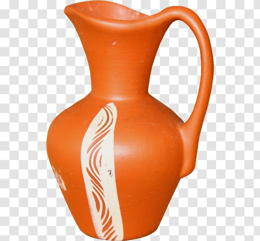 Jug Vase Clip Art - Orange Transparent PNG