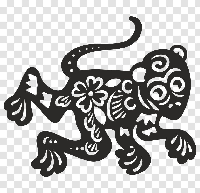 Chinese New Year Sticker - Blackandwhite - Style Transparent PNG