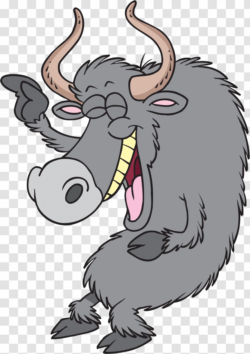 Laughter Comedian Cartoon Royalty-free Clip Art - Cow Goat Family - Scornfully Laugh Transparent PNG