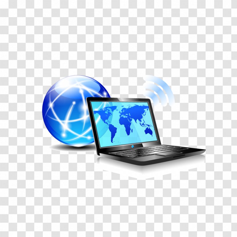 Laptop Internet Access World Wide Web Antivirus Software - Global Network Vector Material Transparent PNG