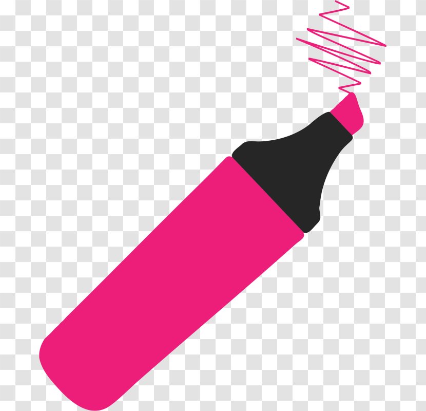 Clip Art Marker Pen Highlighter Pens Openclipart - Magenta - Pencil Transparent PNG