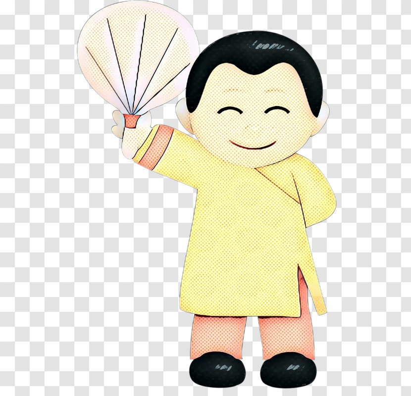 Character Cartoon Figurine Yellow Fiction - Black Hair Transparent PNG