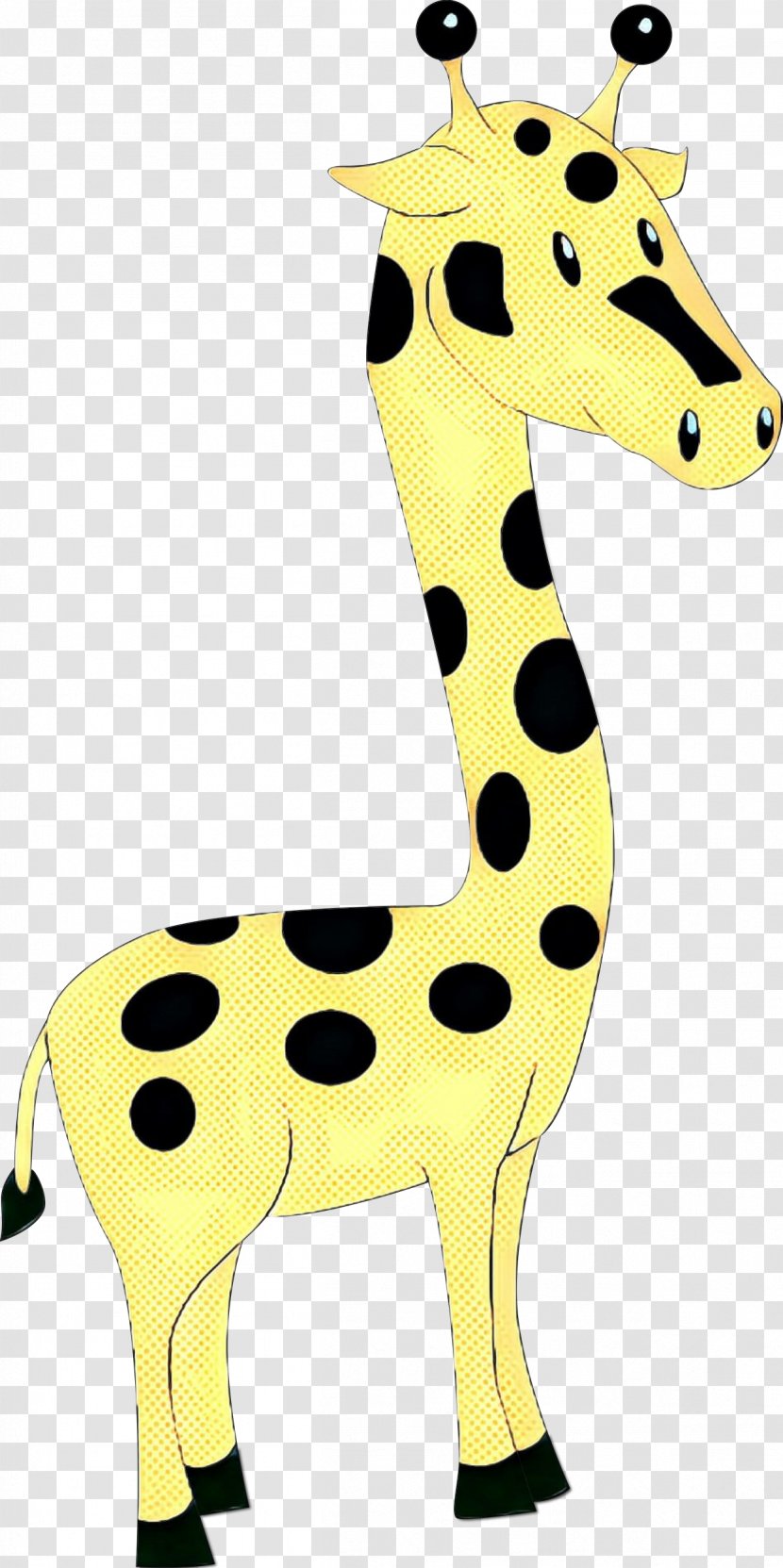 Giraffe Terrestrial Animal Giraffidae Figure Yellow - Retro - Neck Toy Transparent PNG