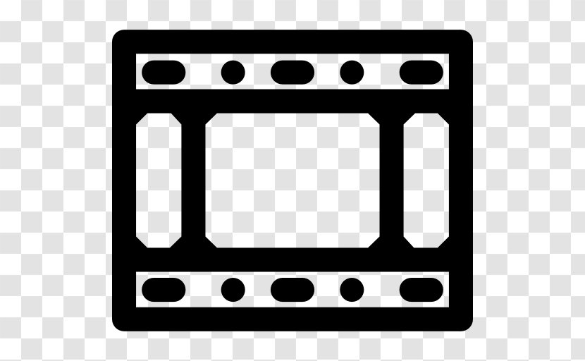 White Rectangle Area - Black M - Film Strip Transparent PNG