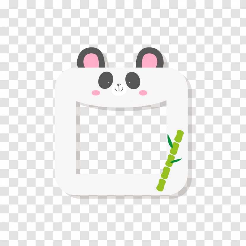 Giant Panda Red Cuteness Animal - White Border Transparent PNG