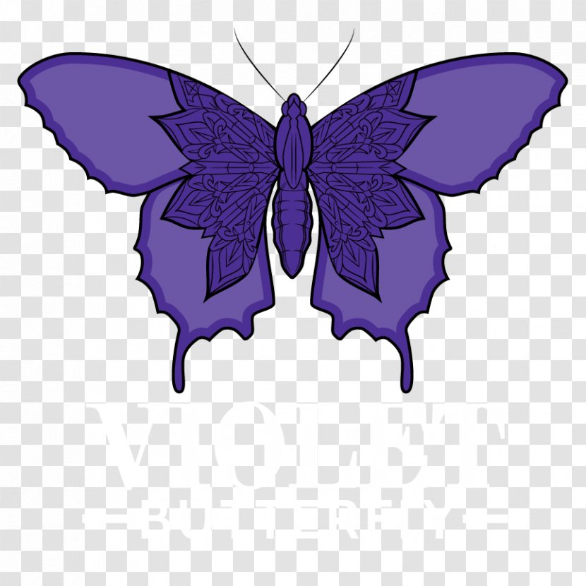 Brush-footed Butterflies Butterfly Violet Purple Clip Art - Brush Footed - Logo Transparent PNG
