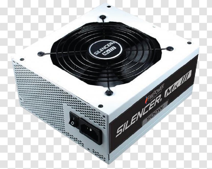 Computer System Cooling Parts Power Supply Unit 80 Plus ATX FirePower Technology Silencer MK III MK3S - Component Transparent PNG