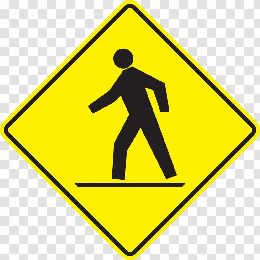 Pedestrian Crossing Traffic Sign Road Stop - Wc Transparent PNG