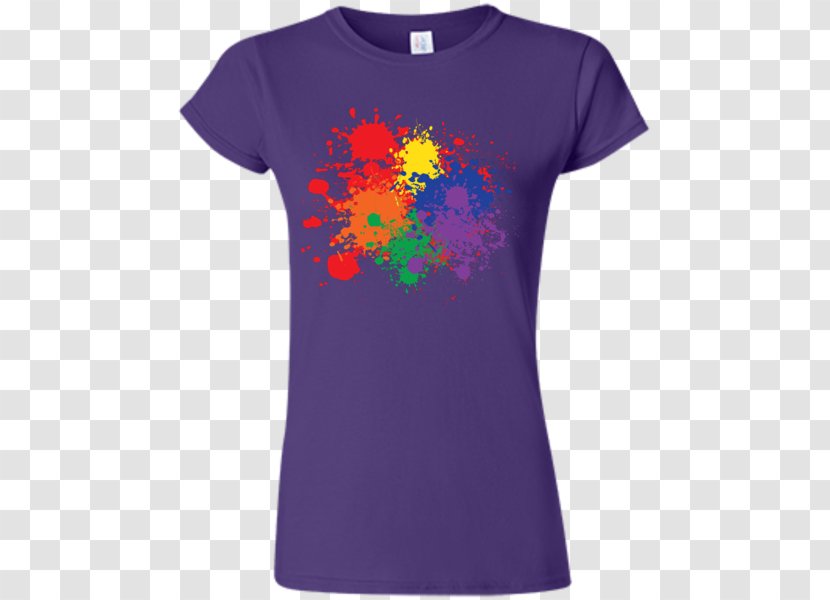 T-shirt Clothing Sizes Gildan Activewear Neckline - Sweater - Rainbow Splash Transparent PNG