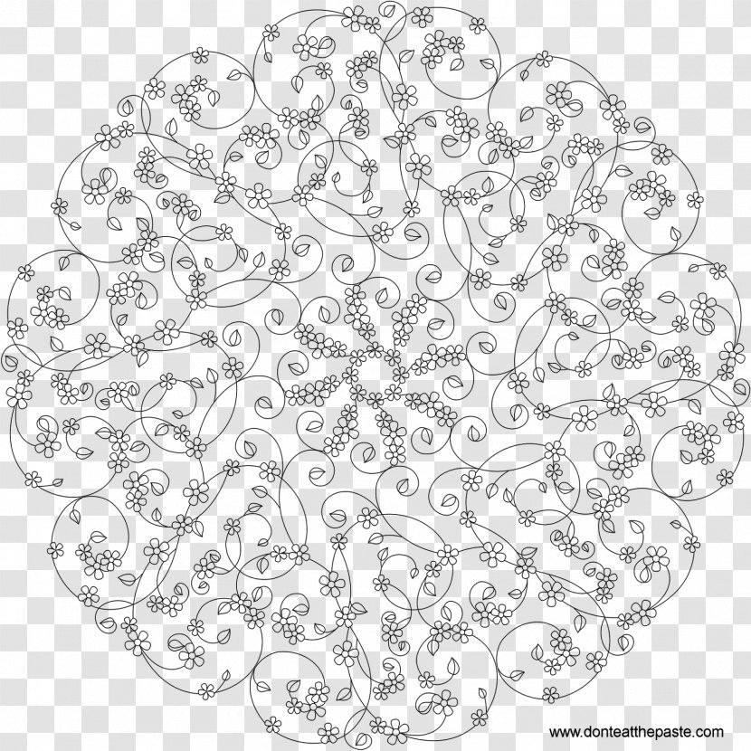 Mandalas To Color - Scorpion Grasses - Mandala Coloring Pages For Adults Book Flower Of Alaska DrawingForget Me Not Transparent PNG