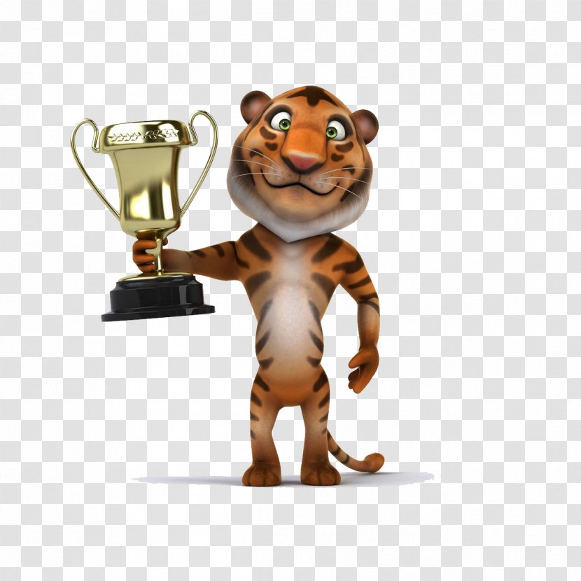 Tiger Stock Photography Royalty-free Illustration - Take The Trophy Of Transparent PNG
