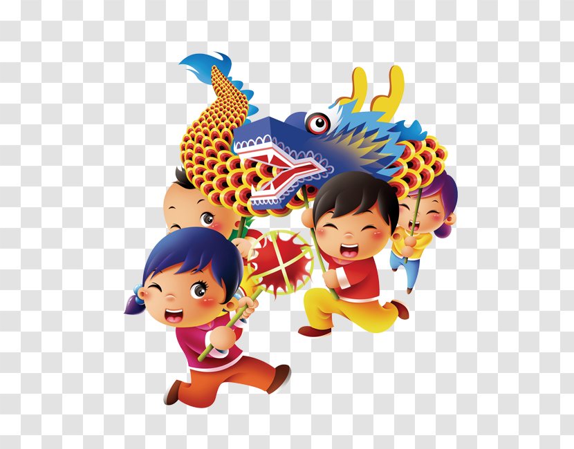 China Dragon Dance Lion Image Chinese New Year - Cartoon - Lantern Festival Transparent PNG