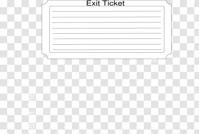 Paper Rectangle Area Document - Ticket Transparent PNG
