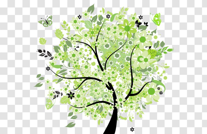 Clip Art - Branch - Four Seasons Tree Transparent PNG