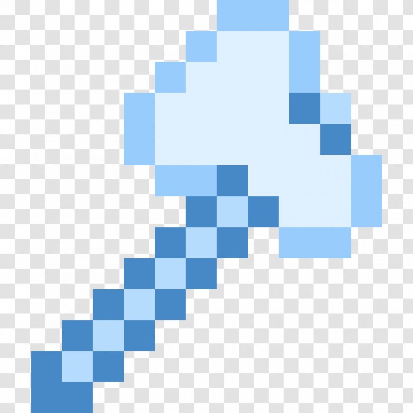 Minecraft Pixel Art Pickaxe Terraria - Text Transparent PNG