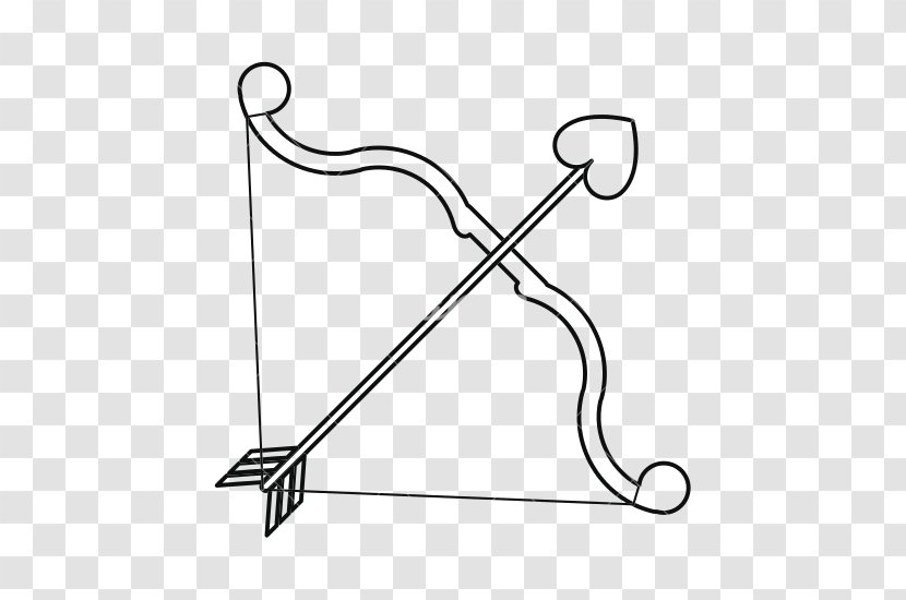 Bow And Arrow Drawing - Area Transparent PNG