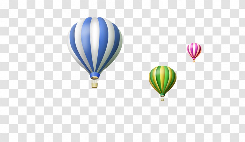 Hot Air Balloon Computer File - Floating Three-dimensional Decorative Material Transparent PNG