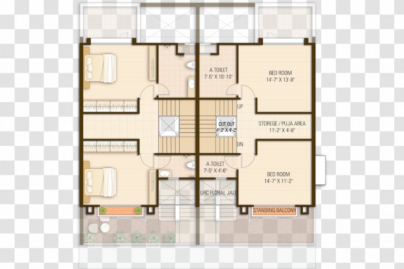 Floor Plan Bungalow House - Graphic Communication Transparent PNG