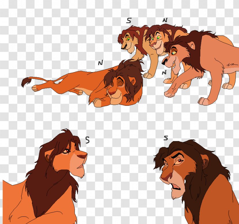 Lion Scar Nala Simba Sarabi - Orange - Crouched Transparent PNG