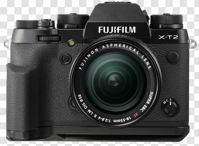 Fujifilm X-T2 X-Pro2 X100 Battery Grip Camera Transparent PNG